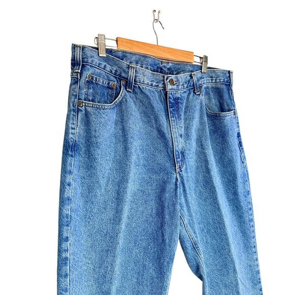 Carhartt B18 Traditional Fit Tapered Denim Jeans Stonewash Medium Blue 40x30 - Picture 3 of 15